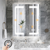 Double - Door Powder - Coated Iron LED Mirror Cabinet CTD-4173: Touch Buttons, Anti - Fog, 3CCT & Adjustable Brightness