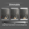 Premium Double-Door Stainless Steel LED Mirror Cabinet CSD-6055: Smart Touch, Anti-Fog Function, 3CCT Settings, Dimmable Lighting & Integrated Up-Down Lighting