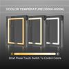 Premium Single-Door Stainless Steel LED Mirror Cabinet: Smart Touch, Anti-Fog Function, 3CCT Settings & Dimmable Lighting