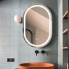 Oval Steel With Powder Coated Mirror Cabinet For Living Room