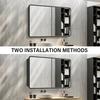 Minimalist Steel With Powder Coated Mirror Cabinet For Office