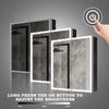 Aluminum Double - Door LED Mirror Cabinet CAD-3311