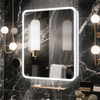 Aluminum LED Mirror Cabinet CAS-4291 (Single Door): Touch Buttons, Anti-Fog Technology, 3CCT, Adjustable Brightness & Integrated Frame Illumination