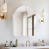 Double-Door Powder-Coated Iron Mirror Cabinet CTD-6054: Arched Top Design