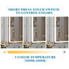 Anti-Fog 3CCT Single-Door Steel LED Mirror Cabinet CTS-6051 with Touch Controls & Vertical Lighting Zones