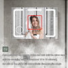 Triple-Door Touch-Controlled Aluminum LED Mirror Cabinet CAT-6261: Anti-Fog, 3 Color Temperatures, Dimmable Lights & Built-in Magnifier