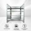Aluminum Double-Door Mirror Cabinet CAD-6262 with Dual Door Mirrors & Full-Body Mirror Finish