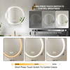 Waterproof Round Stainless Steel Mirror Cabinet For Living Room