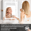 Double-door Contemporary Stainless Steel Mirror Cabinet For Living Room