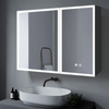 Easy-To-Clean Wall-Mounted Steel With Powder Coated Mirror Cabinet For Office