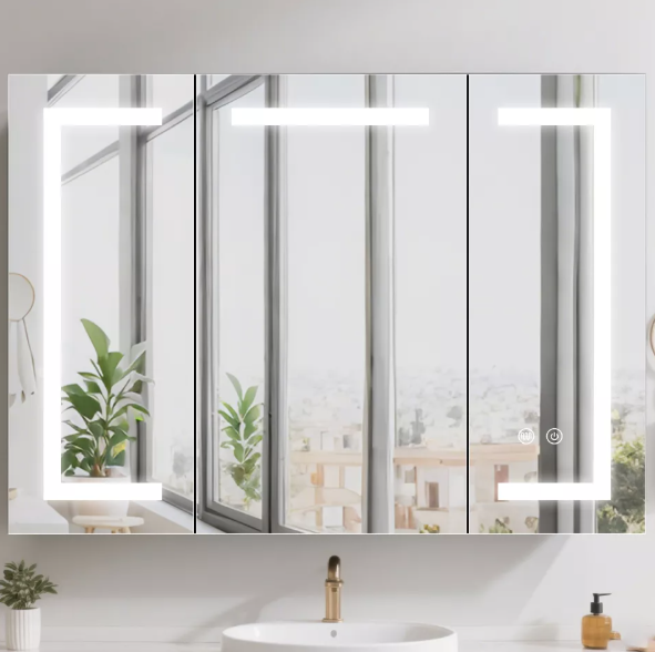 Three-Door Aluminum LED Mirror Cabinet CAT-4171