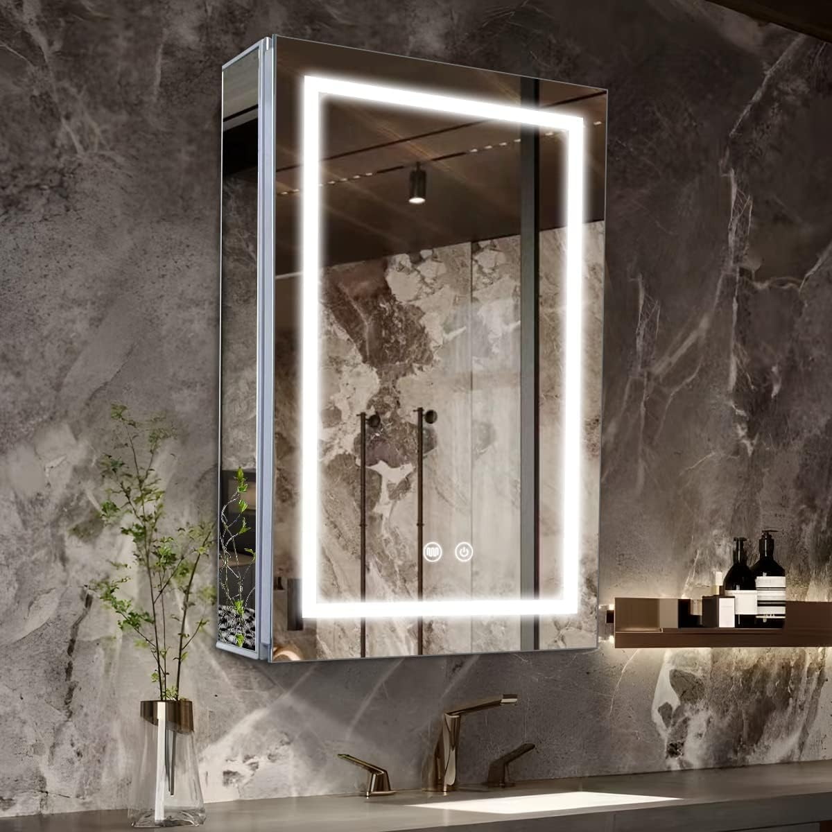 Mirror Surface Aluminum Mirror Cabinet