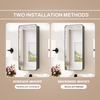 Extra-narrow Vertical Wall-mounted Single-door Steel Mirror Cabinet