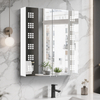 Specially Designed Modern Illuminated White Powder-coated Steel Mirror Bathroom Cabinet for Hotel and Apartment Use