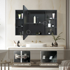 Iron Powder-Coated 3-Door LED Mirror Cabinet CTT-5284: Touch Buttons, Anti-Fog Technology, 3CCT & Adjustable Illumination