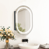 Premium Single-Door Powder-Coated Iron LED Mirror Cabinet CTS-5222: Smart Touch Buttons, Anti-Fog Function, 3CCT Settings & Brightness Adjustment