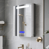 Anti-Fog 3CCT Single-Door Stainless Steel LED Mirror Cabinet CSS-4262 with Multi-Function