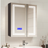 Touch-Controlled Iron LED Mirror Cabinet CTD-5285: Powder-Coated Finish, Multi-Functional