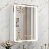 Anti-Fog 3CCT Single-Door Steel LED Mirror Cabinet CTS-6051 with Touch Controls & Vertical Lighting Zones