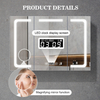 Triple-Door Touch-Controlled Aluminum LED Mirror Cabinet CAT-6261: Anti-Fog, 3 Color Temperatures, Dimmable Lights & Built-in Magnifier