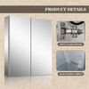 Aluminum Double-Door Mirror Cabinet CAD-6262 with Dual Door Mirrors & Full-Body Mirror Finish