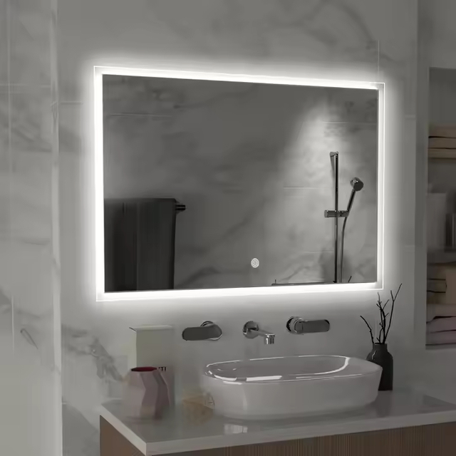 Minimalist Rectangular Led Bathroom Mirror For Home