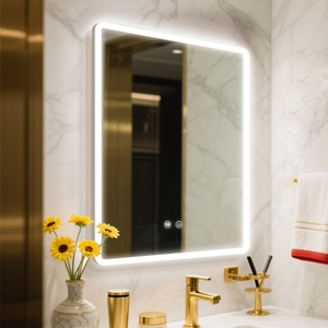 Adjustable Brightness And Frameless Led Bathroom Mirror 