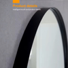 24 - Inch Popular Round Wall - Mounted Decorative Mirror with Metal Frame, Ideal for Vanity Areas, Washrooms, and Bathrooms - Black Finish