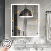 Double - Door Powder - Coated Iron Back - framed LED Mirror Cabinet CTD-413