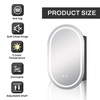Premium Single-Door Powder-Coated Iron LED Mirror Cabinet CTS-5222: Smart Touch Buttons, Anti-Fog Function, 3CCT Settings & Brightness Adjustment