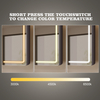 Double-Door Powder-Coated Iron LED Mirror Cabinet CTD-5051: Touch Buttons, Anti-Fog, 3CCT & Adjustable Brightness