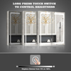 Premium Double-Door Stainless Steel LED Mirror Cabinet CSD-5053: Smart Touch, Anti-Fog Function, 3CCT Settings & Dimmable Lights