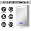 Anti-Fog 3CCT Single-Door Stainless Steel LED Mirror Cabinet CSS-4262 with Multi-Function