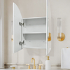 Double-Door Powder-Coated Iron Mirror Cabinet CTD-6054: Arched Top Design
