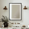 Single-Door Iron LED Mirror Cabinet CTS-6265: Touch Buttons, Anti-Fog, 3CCT, Adjustable Brightness & Iron Edge Trim