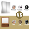 Aluminum Double-Door Mirror Cabinet CAD-6262 with Dual Door Mirrors & Full-Body Mirror Finish