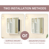 Single-door Rectangular Steel With Powder Coated Mirror Cabinet For Bathroom