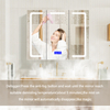 Triple-Door Durable Stainless Steel Mirror Cabinet For Hotel