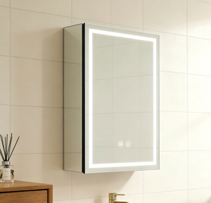 Wall-Mounted High-Quality Water-Resistant Aluminum Mirror Cabinet For Bathroom
