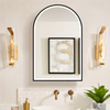 Sliding Track Door Steel Powder-coated Arched Mirror Cabinet