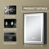 Moisture-Resistant And Rectangular Steel With Powder Coated Mirror Cabinet