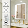Adjustable Brightness And Frameless Led Bathroom Mirror 