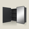 Curved Border Double-Door Steel Mirror Cabinet Bathroom Vanities