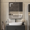 Kaitze Aluminum Single - Door LED Mirror Cabinet with Anti - Fog Function, Two Touch Buttons, 3CCT & Special Diagonal L - Shaped LED Design