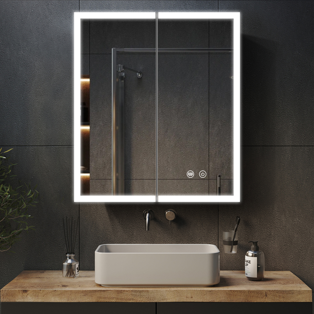 Two-door Bathroom Mirror Cabinet