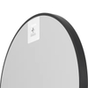 24 - Inch Popular Round Wall - Mounted Decorative Mirror with Metal Frame, Ideal for Vanity Areas, Washrooms, and Bathrooms - Black Finish