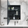 Smart Single - Door Stainless Steel LED Mirror Cabinet CSS-4113: Touch Controls, Anti - Fog, 3CCT, Dimmable Lights, Bluetooth Connectivity, Alarm & Temperature Display