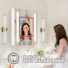 Anti-Fog 3CCT Single-Door LED Mirror Cabinet CTS-5221: Powder-Coated Iron, Touch Controls & Adjustable Brightness