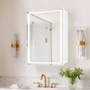 Anti-Fog 3CCT Single-Door Steel LED Mirror Cabinet CTS-6051 with Touch Controls & Vertical Lighting Zones