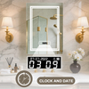 Single-Door Custom Size Stainless Steel LED Mirror Cabinet